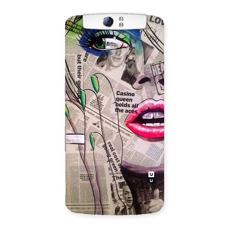 Newspaper Girl Art Back Case for Oppo N1