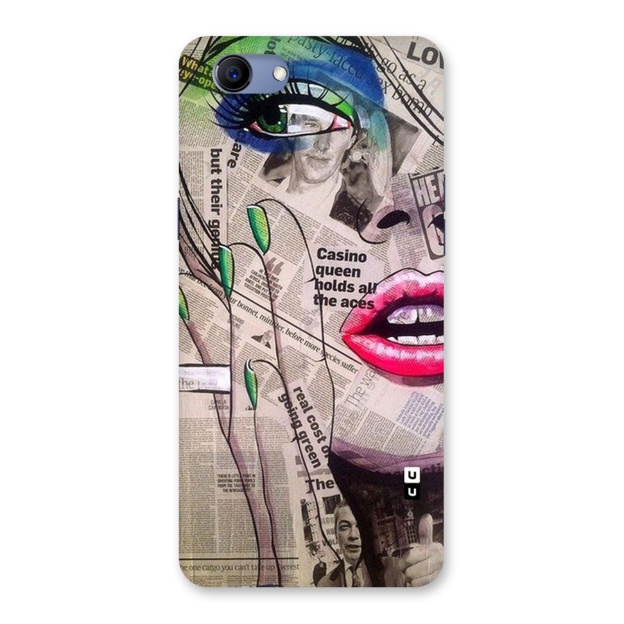 Newspaper Girl Art Back Case for Oppo Realme 1