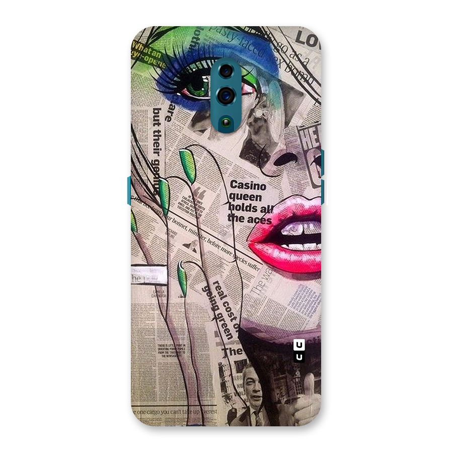 Newspaper Girl Art Back Case for Oppo Reno