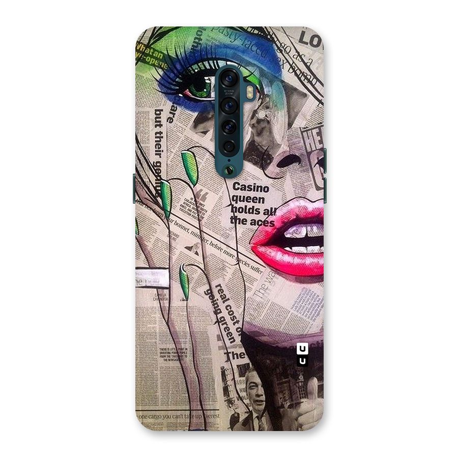 Newspaper Girl Art Back Case for Oppo Reno2