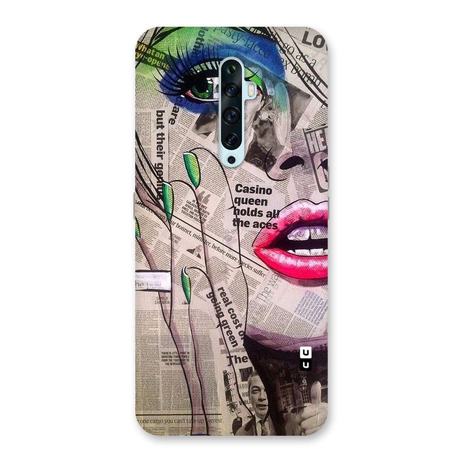 Newspaper Girl Art Back Case for Oppo Reno2 F
