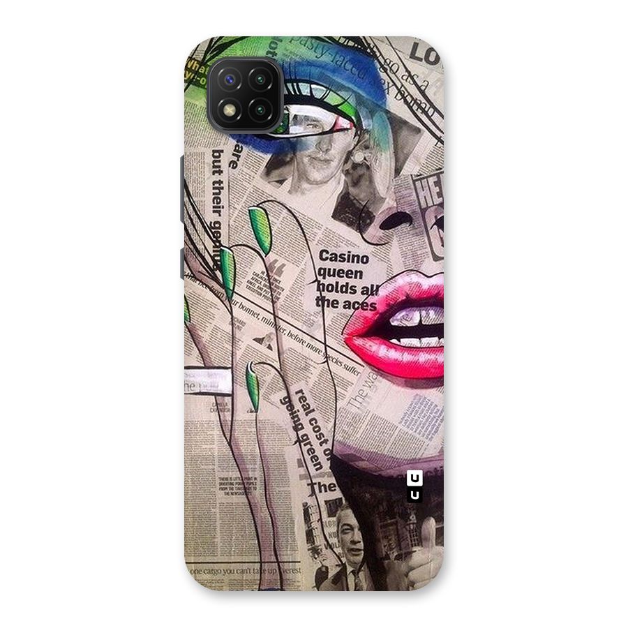 Newspaper Girl Art Back Case for Poco C3