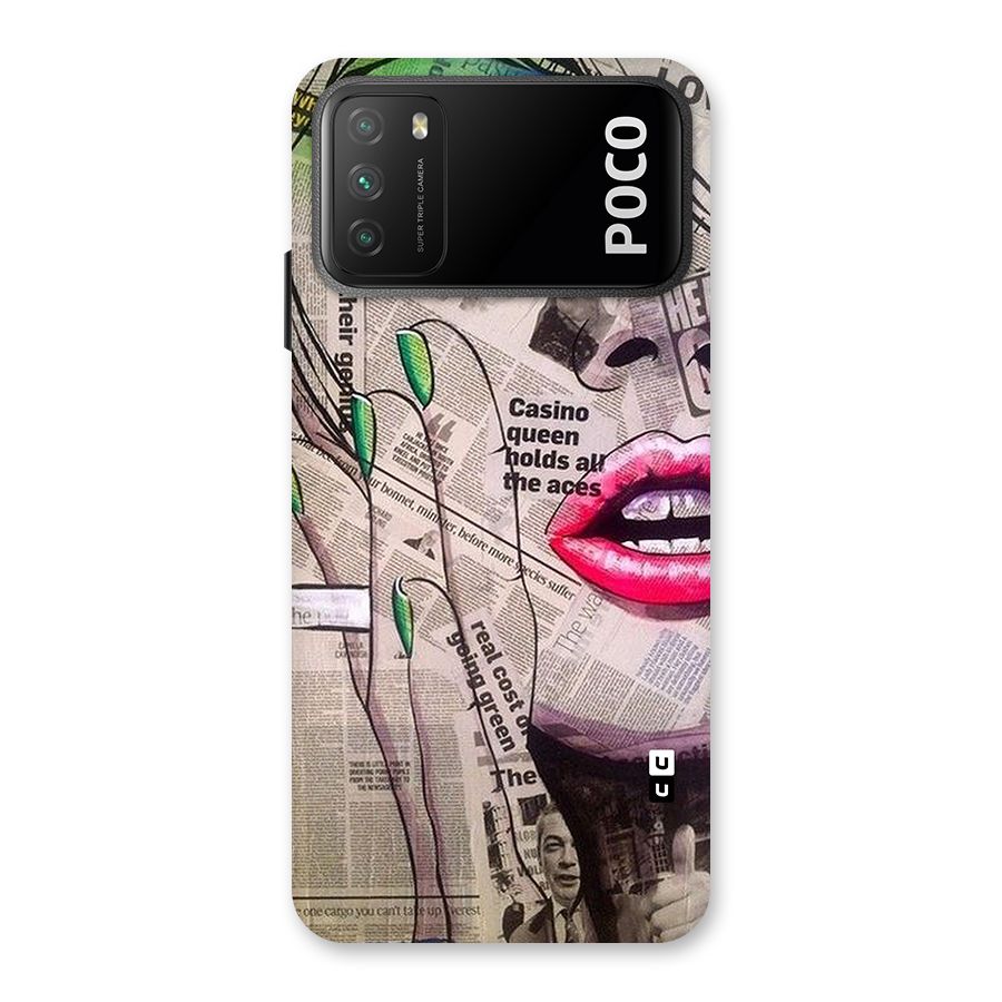Newspaper Girl Art Back Case for Poco M3
