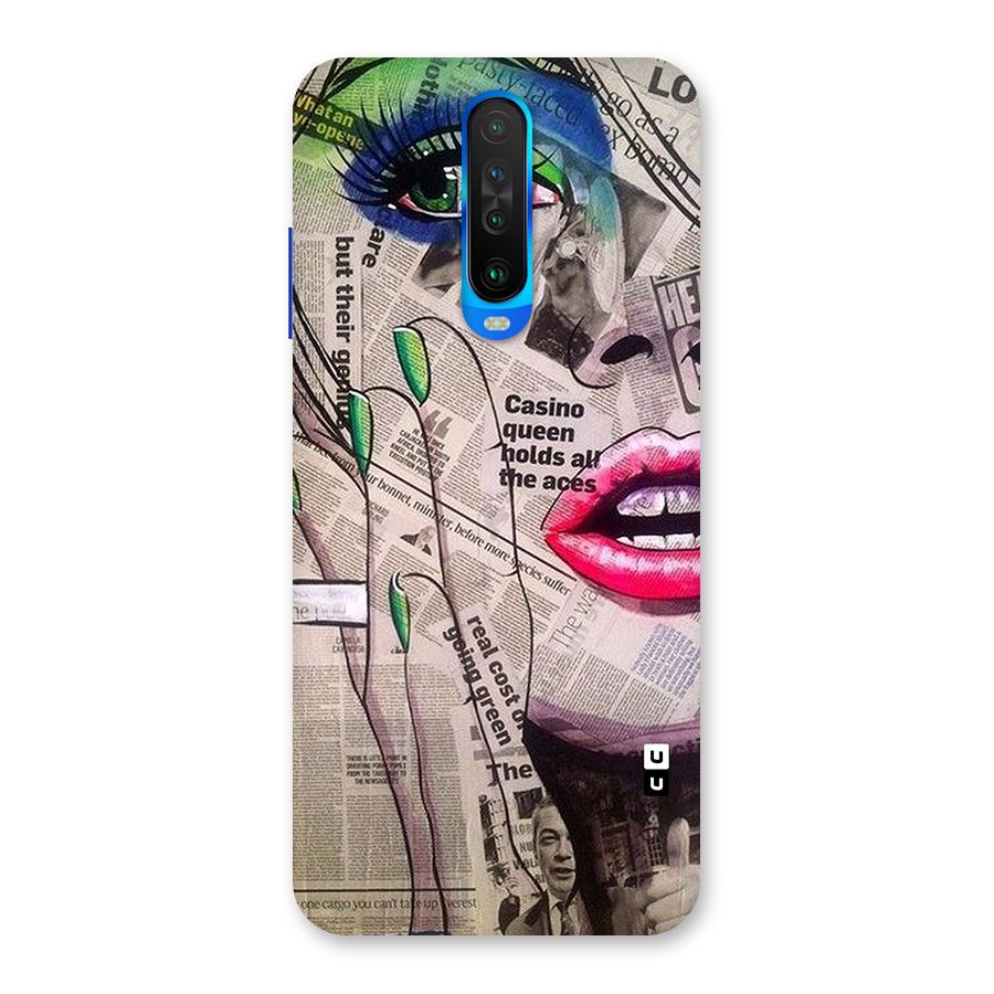 Newspaper Girl Art Back Case for Poco X2