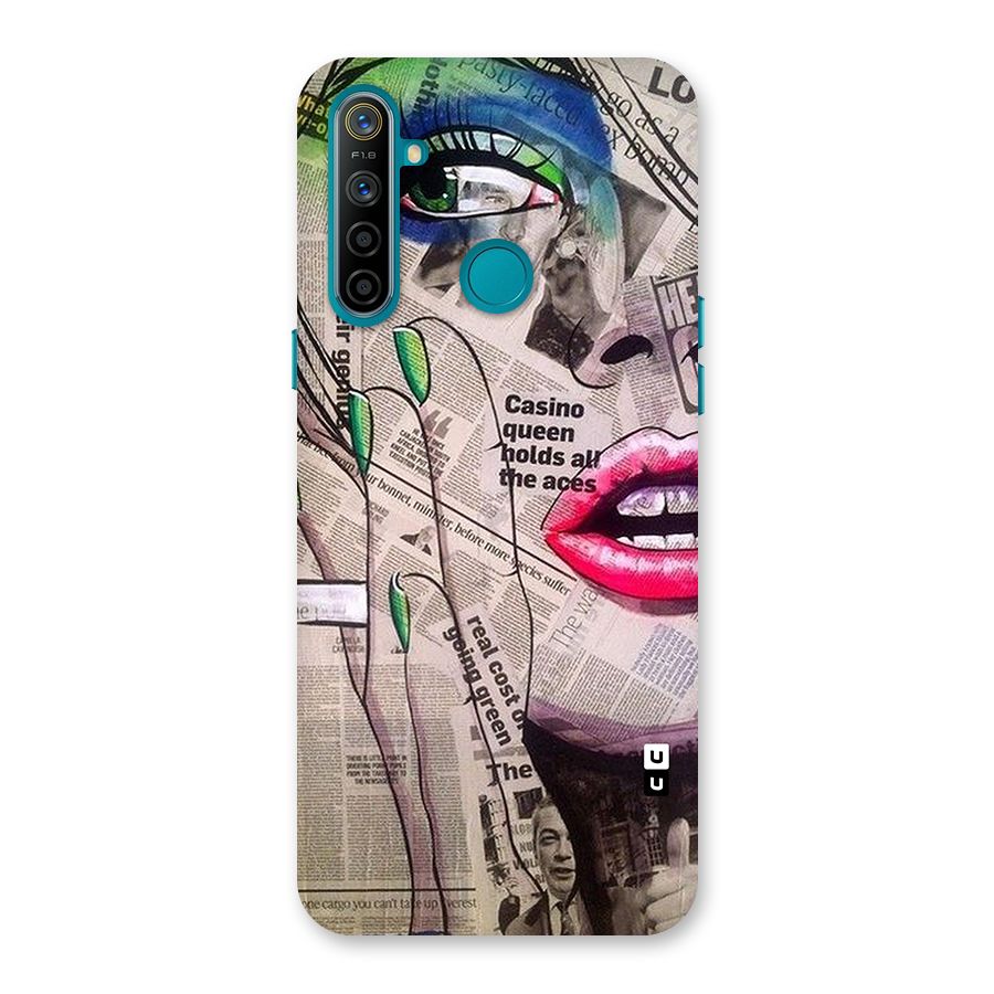Newspaper Girl Art Back Case for Realme 5i