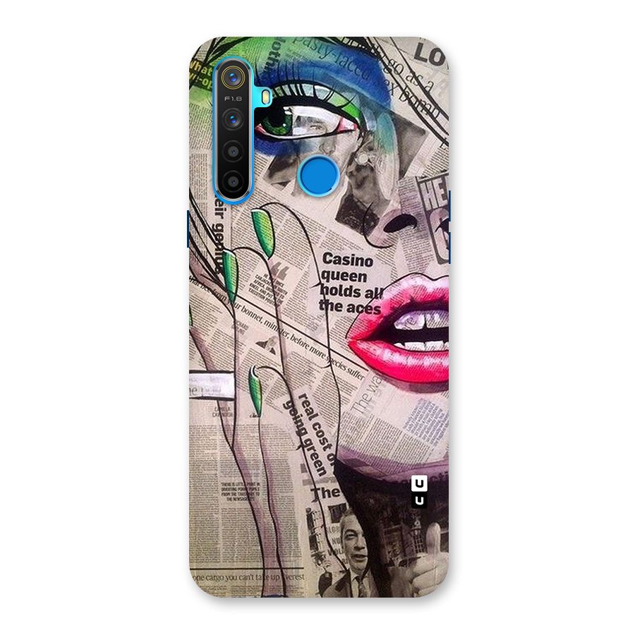 Newspaper Girl Art Back Case for Realme 5s