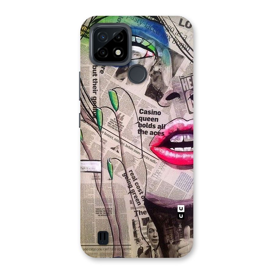 Newspaper Girl Art Back Case for Realme C21