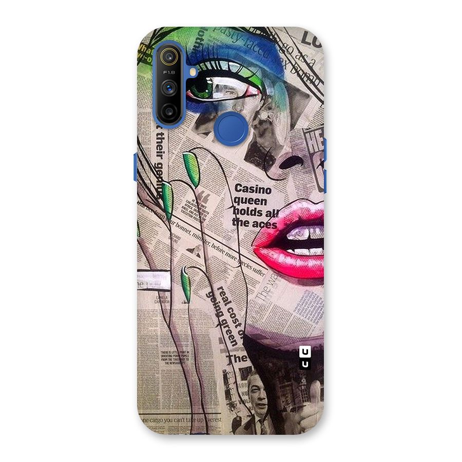 Newspaper Girl Art Back Case for Realme Narzo 10A