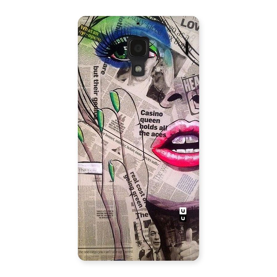 Newspaper Girl Art Back Case for Redmi 1S
