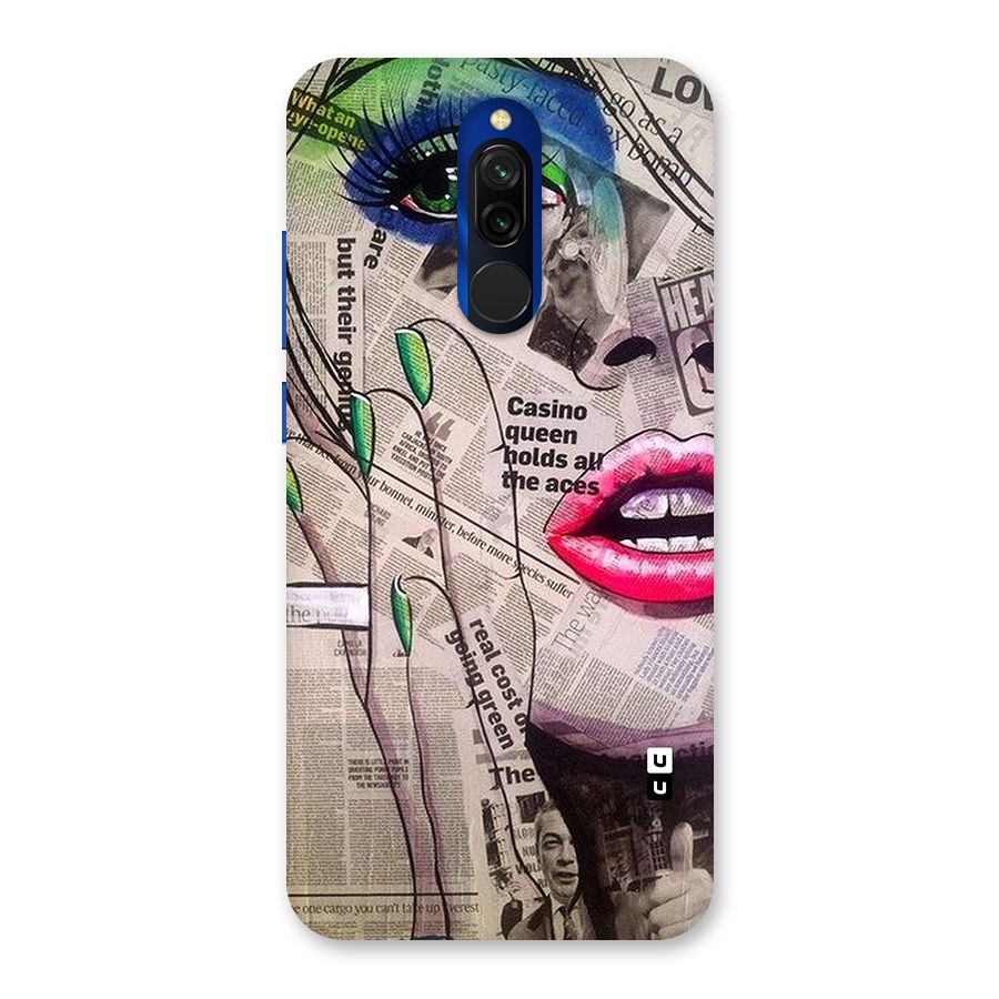 Newspaper Girl Art Back Case for Redmi 8