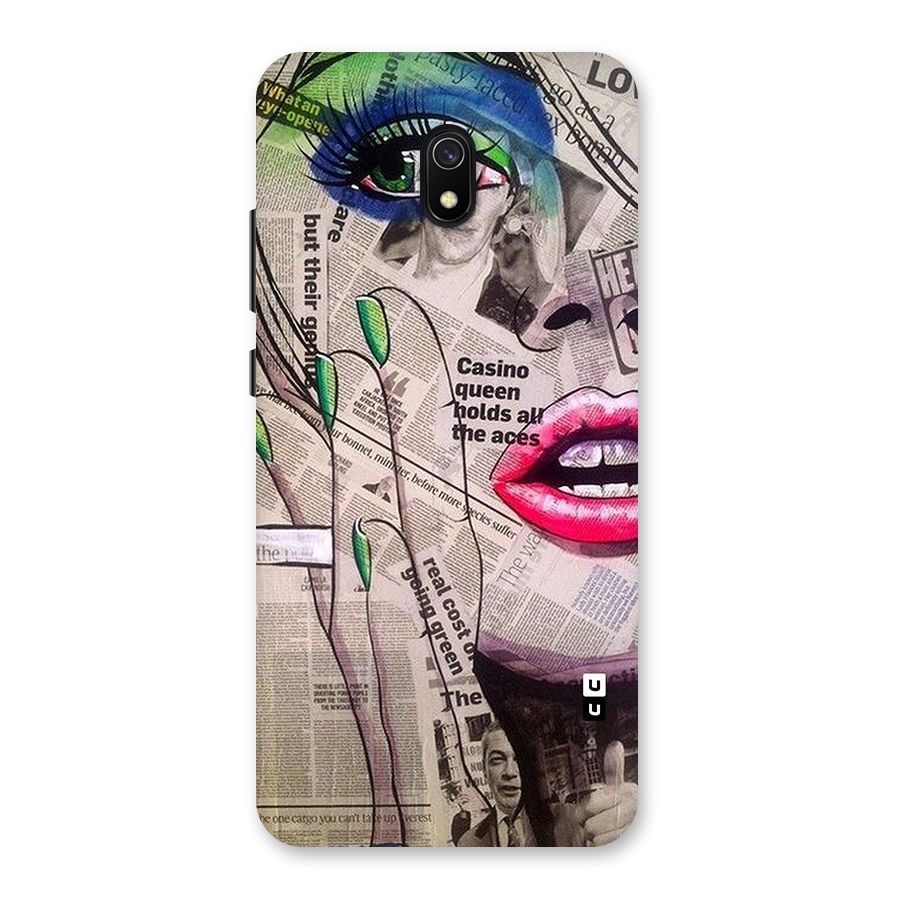 Newspaper Girl Art Back Case for Redmi 8A