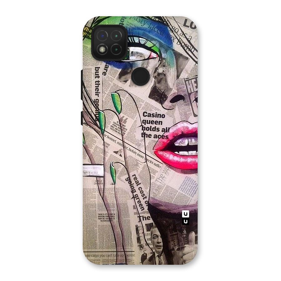 Newspaper Girl Art Back Case for Redmi 9