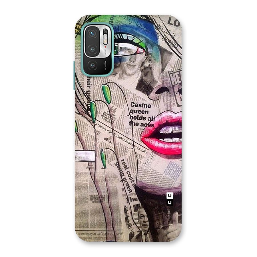 Newspaper Girl Art Back Case for Redmi Note 10T 5G