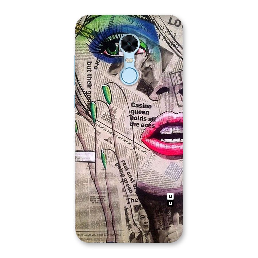 Newspaper Girl Art Back Case for Redmi Note 5