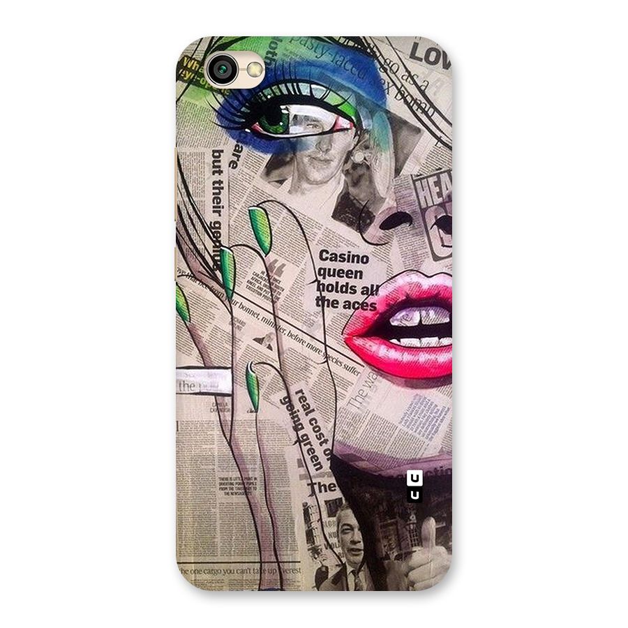 Newspaper Girl Art Back Case for Redmi Y1 Lite