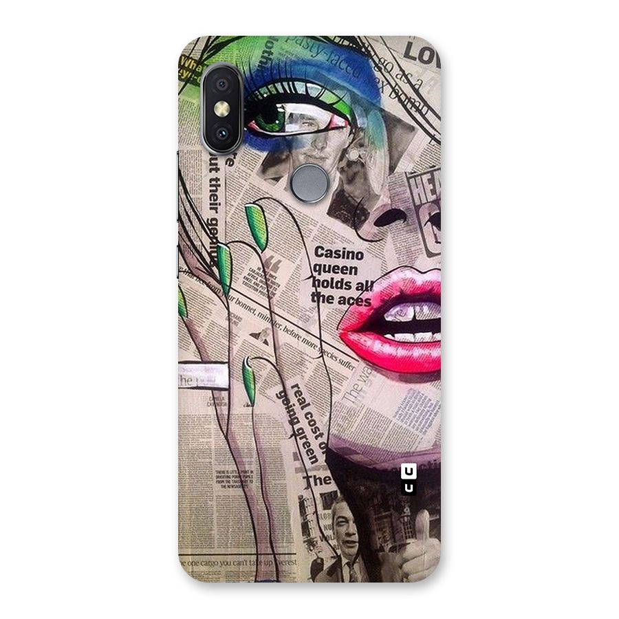 Newspaper Girl Art Back Case for Redmi Y2