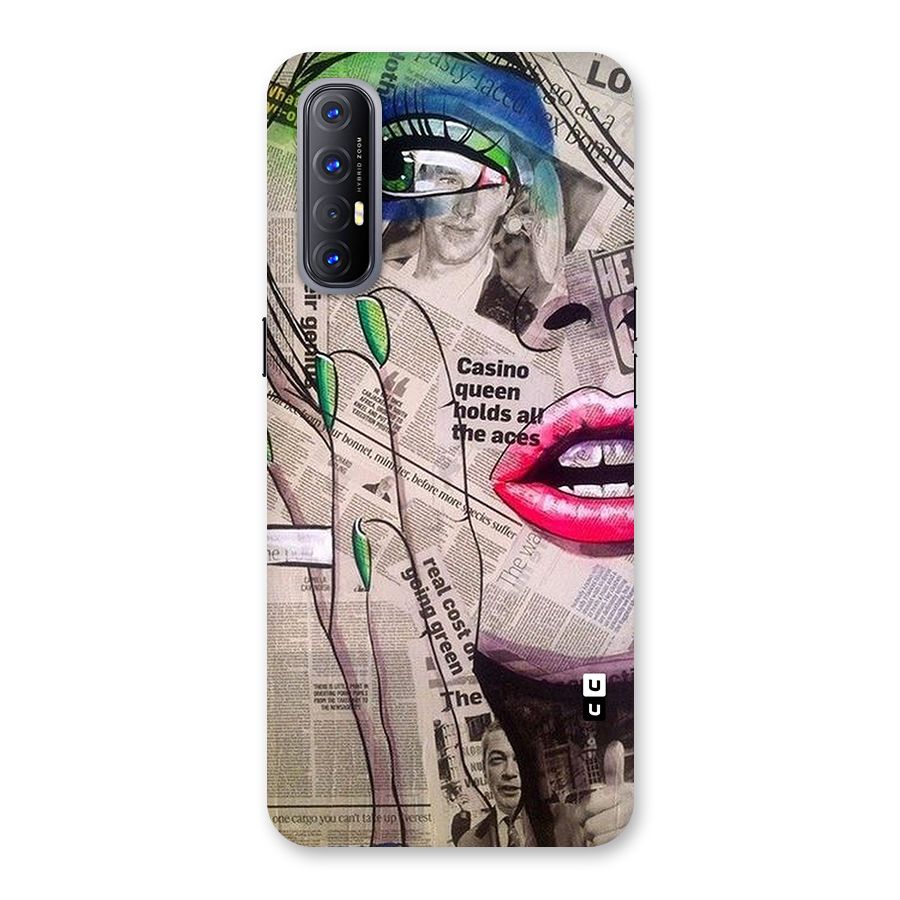 Newspaper Girl Art Back Case for Reno3 Pro