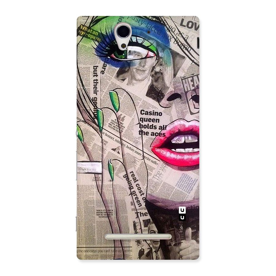 Newspaper Girl Art Back Case for Sony Xperia C3