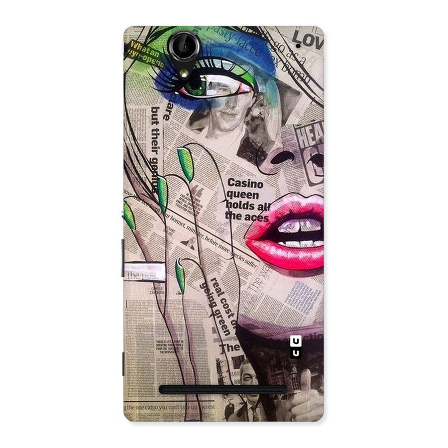 Newspaper Girl Art Back Case for Sony Xperia T2