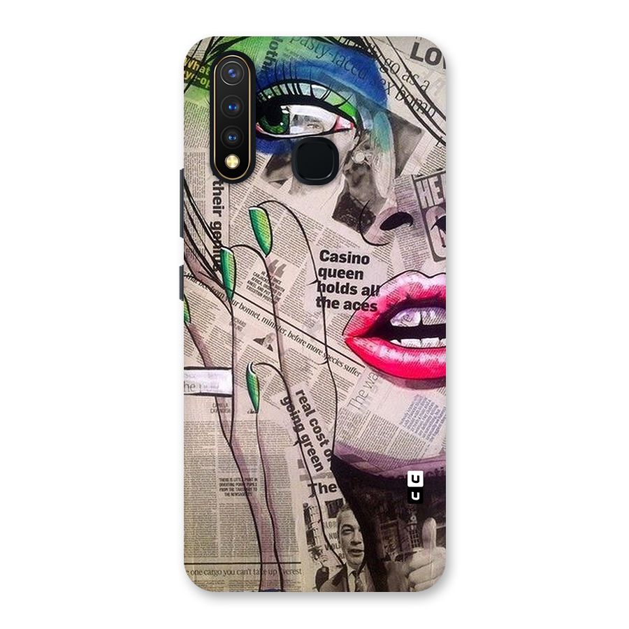 Newspaper Girl Art Back Case for Vivo U20