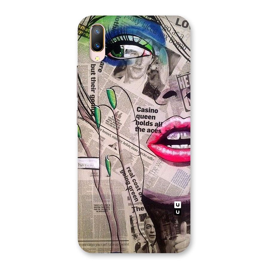 Newspaper Girl Art Back Case for Vivo V11 Pro