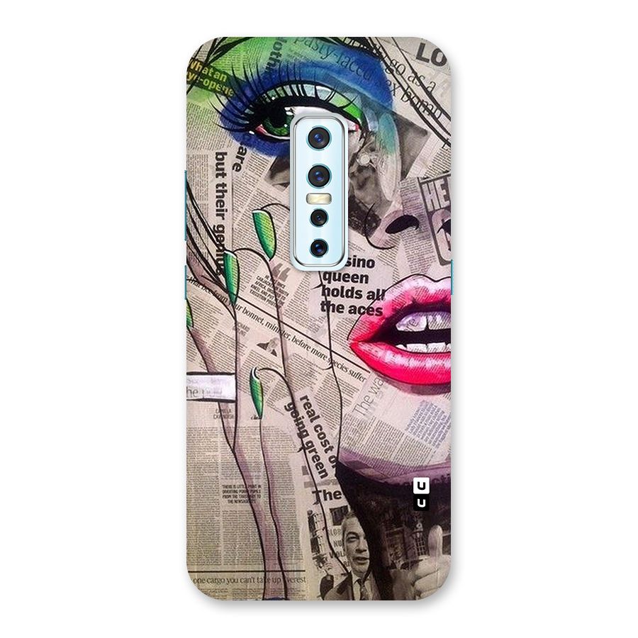 Newspaper Girl Art Back Case for Vivo V17 Pro