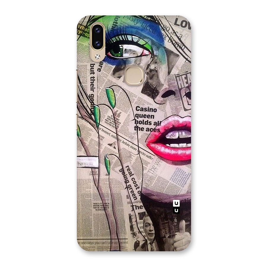 Newspaper Girl Art Back Case for Vivo V9 Youth