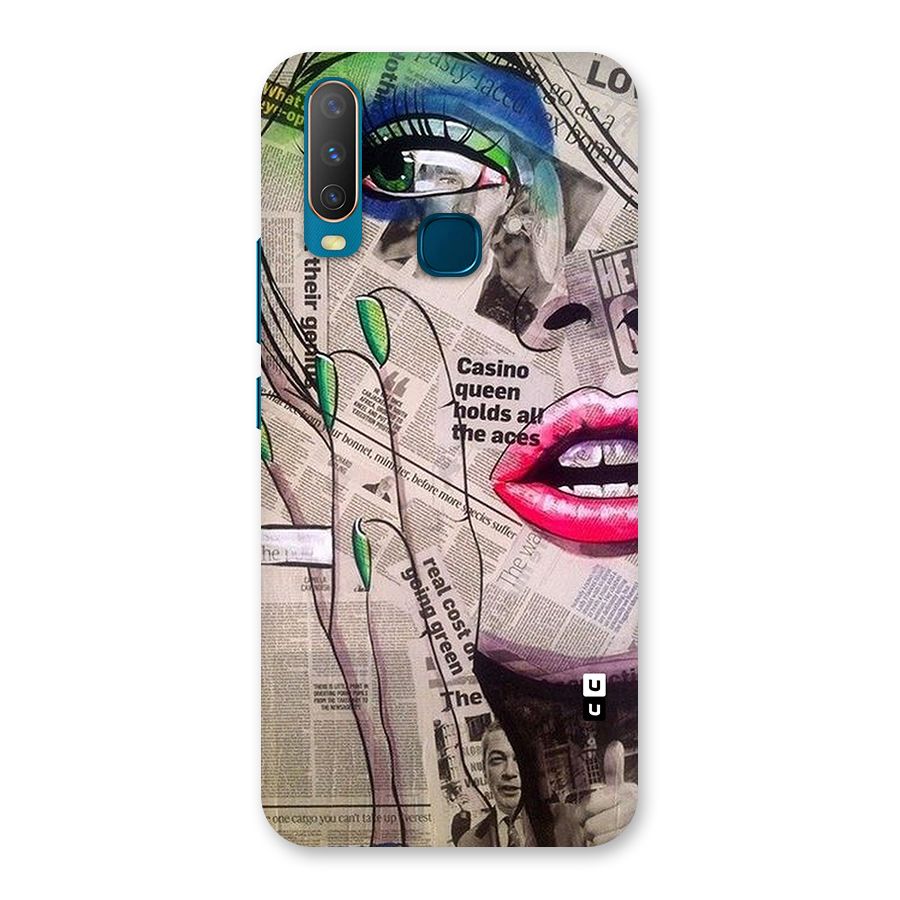 Newspaper Girl Art Back Case for Vivo Y11