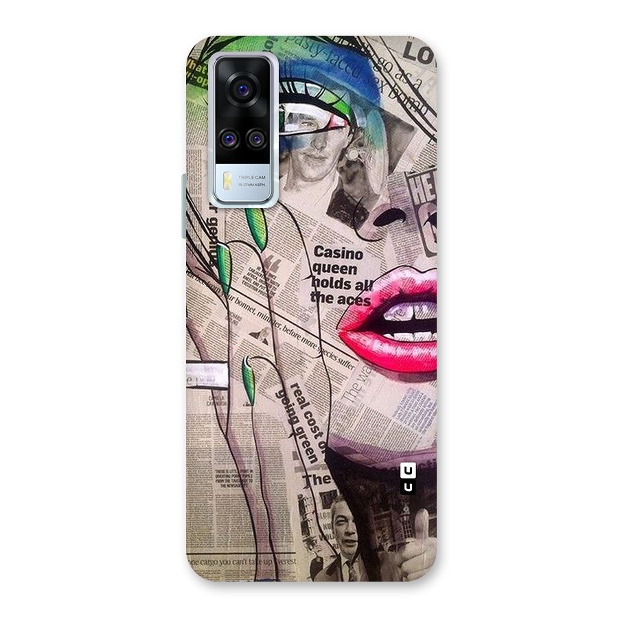 Newspaper Girl Art Back Case for Vivo Y31