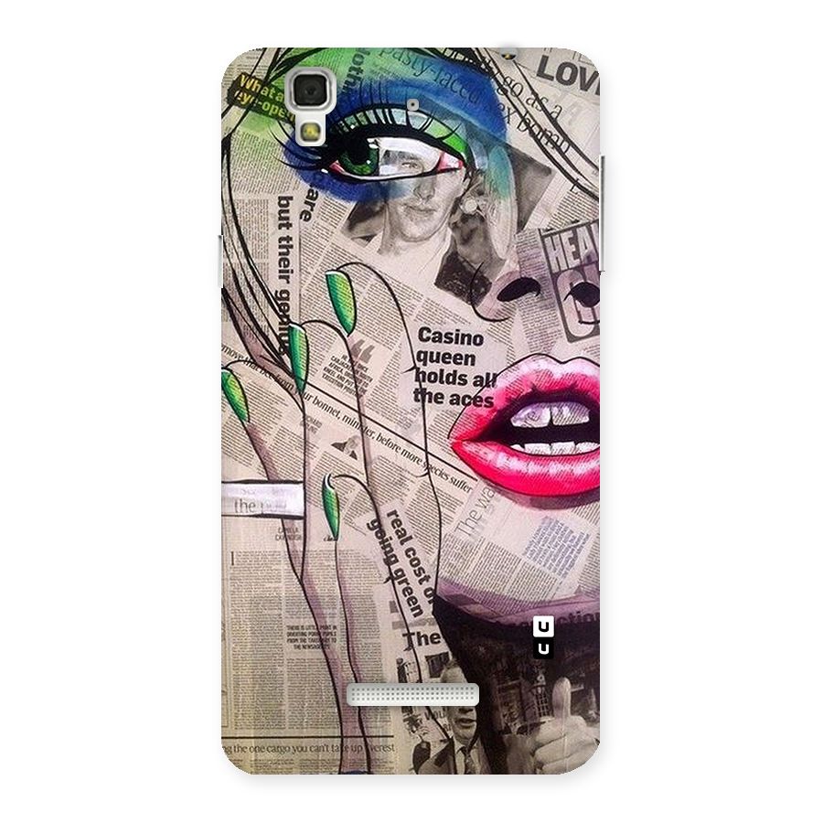 Newspaper Girl Art Back Case for YU Yureka Plus