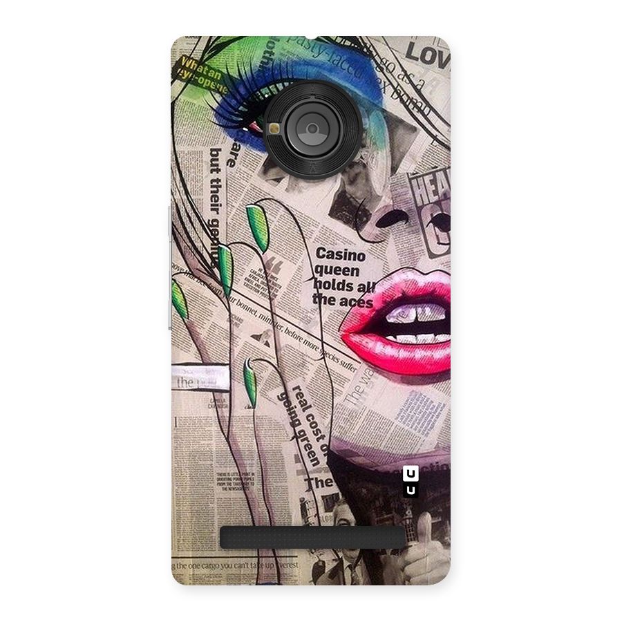 Newspaper Girl Art Back Case for Yu Yunique