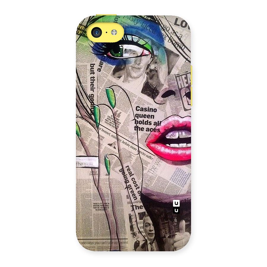 Newspaper Girl Art Back Case for iPhone 5C