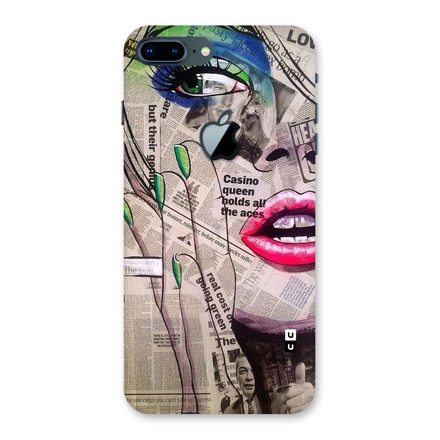 Newspaper Girl Art Back Case for iPhone 7 Plus Apple Cut