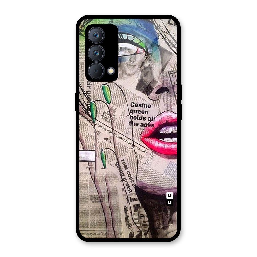 Newspaper Girl Art Glass Back Case for Realme GT Master Edition