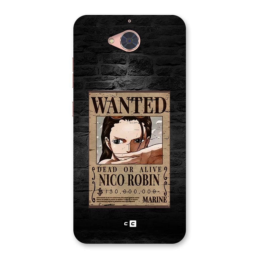 Nico Robin Wanted Back Case for Gionee S6 Pro