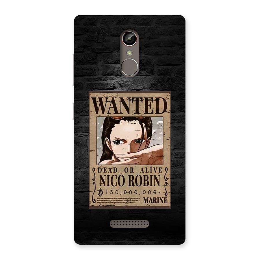 Nico Robin Wanted Back Case for Gionee S6s