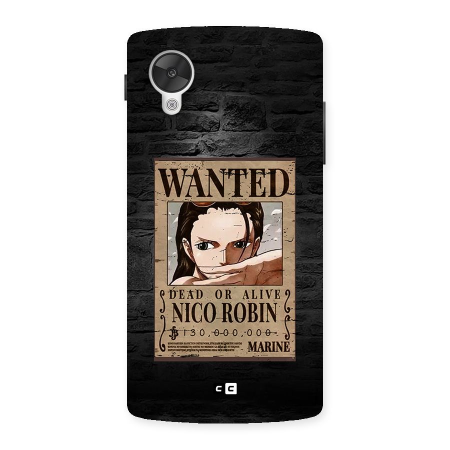 Nico Robin Wanted Back Case for Google Nexus 5