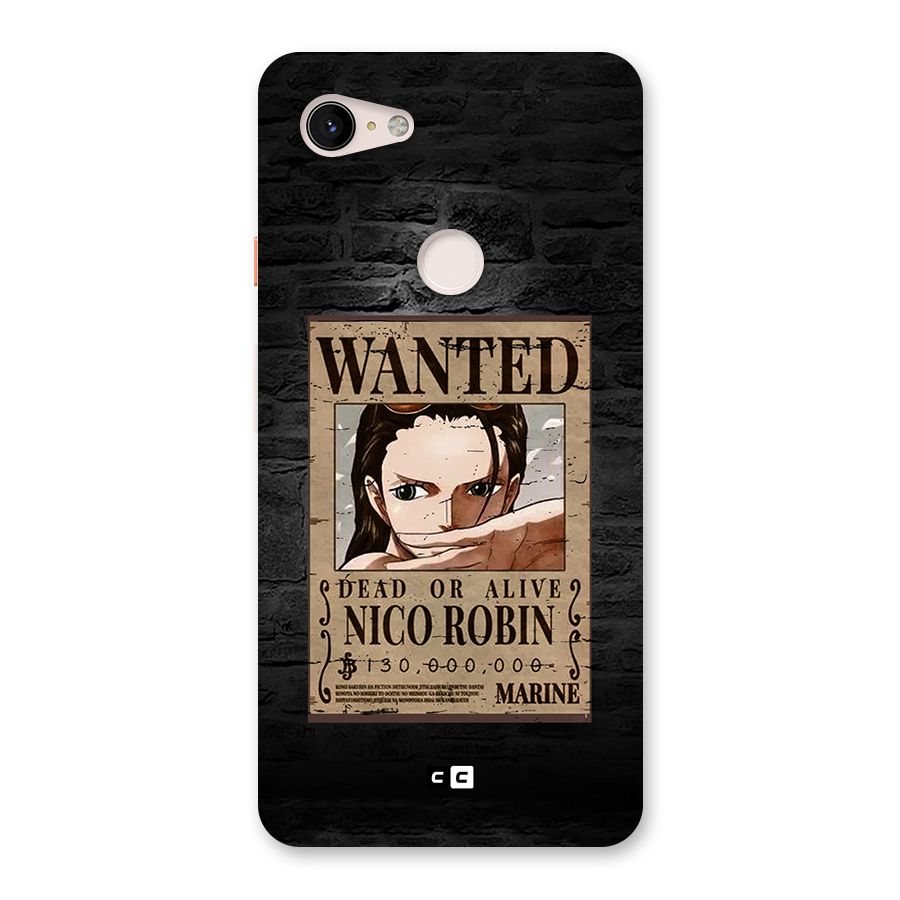 Nico Robin Wanted Back Case for Google Pixel 3 XL