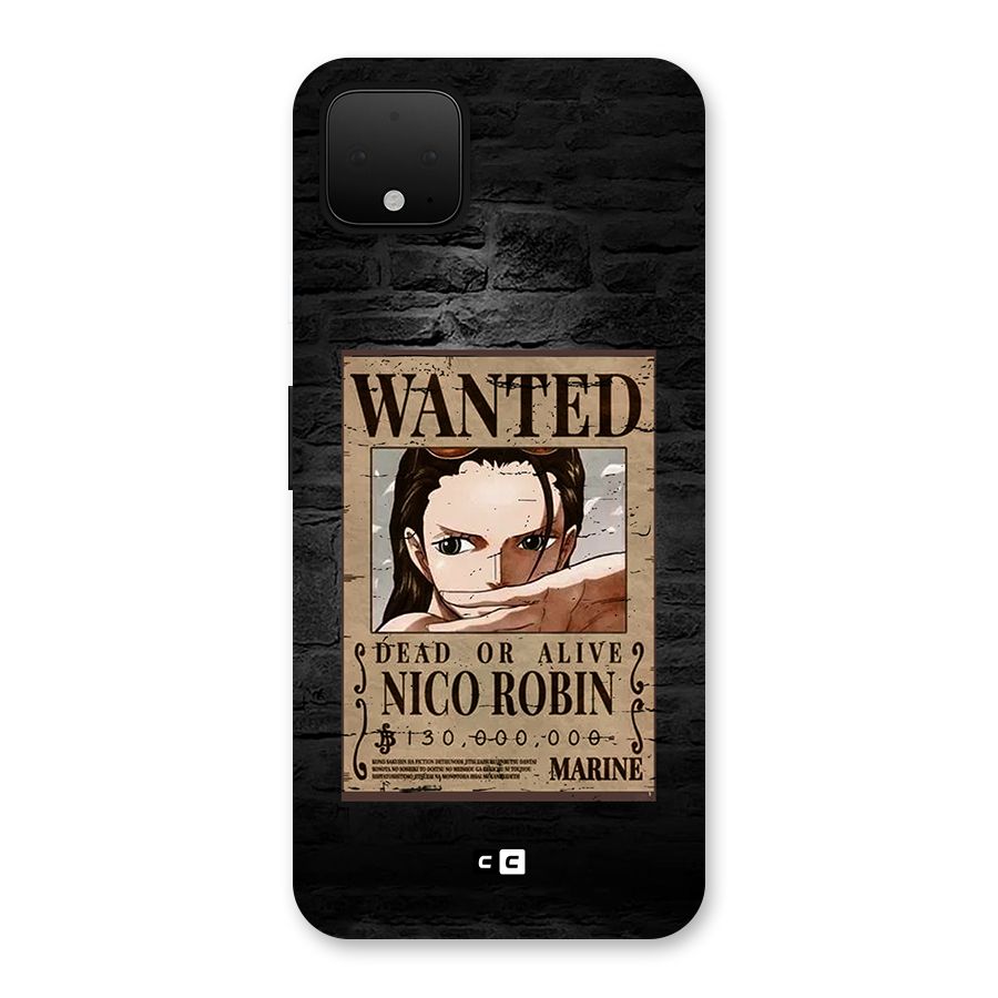 Nico Robin Wanted Back Case for Google Pixel 4 XL