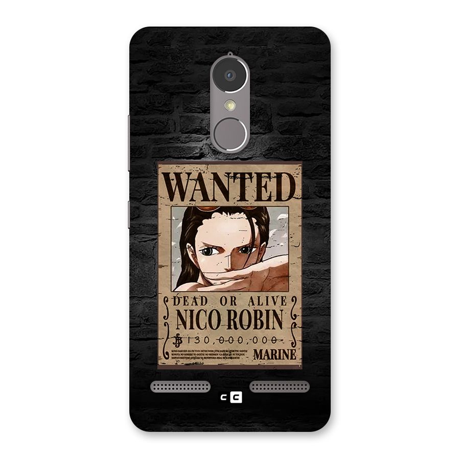 Nico Robin Wanted Back Case for Lenovo K6
