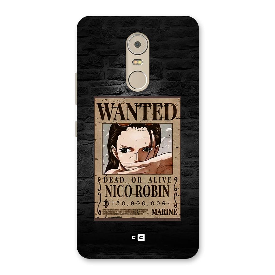 Nico Robin Wanted Back Case for Lenovo K6 Note