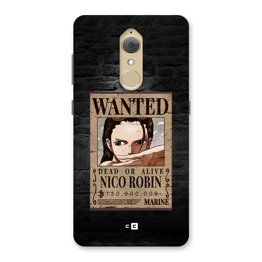 Nico Robin Wanted Back Case for Lenovo K8