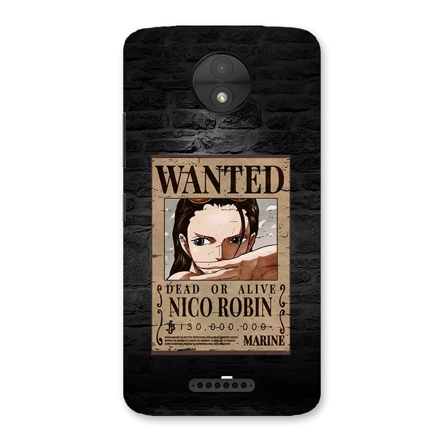 Nico Robin Wanted Back Case for Moto C