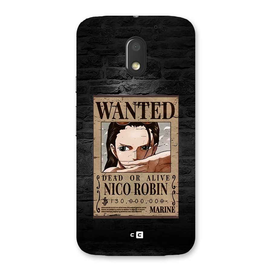 Nico Robin Wanted Back Case for Moto E3 Power