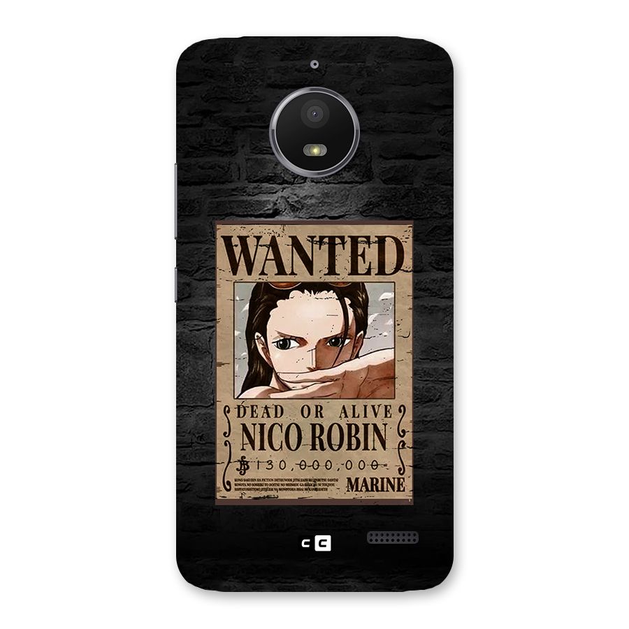 Nico Robin Wanted Back Case for Moto E4
