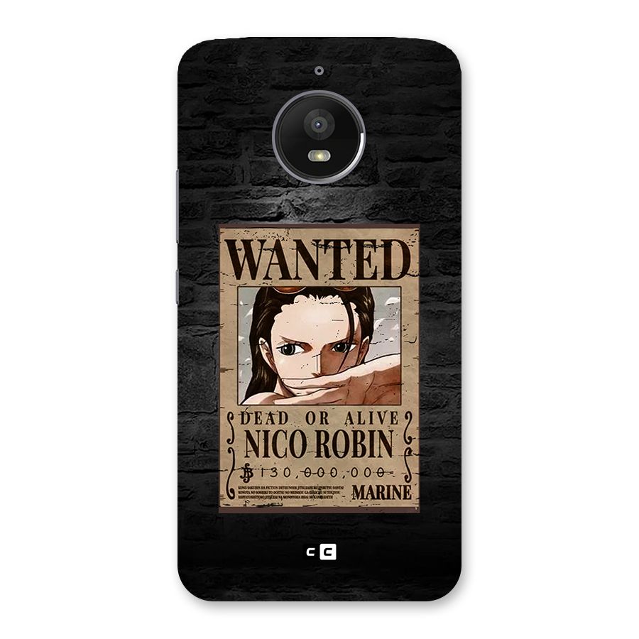 Nico Robin Wanted Back Case for Moto E4 Plus