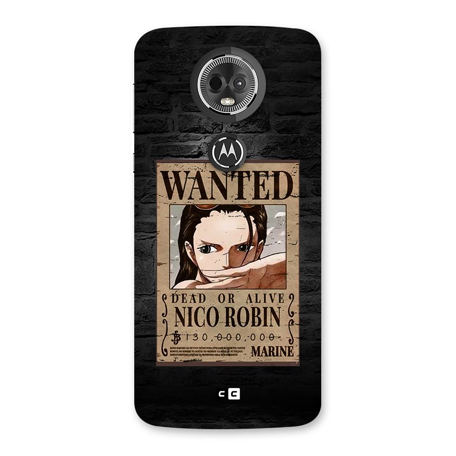 Nico Robin Wanted Back Case for Moto E5 Plus