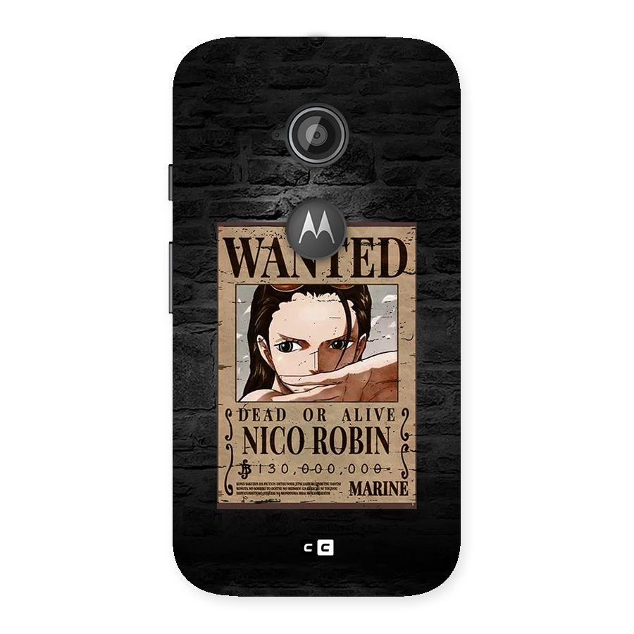 Nico Robin Wanted Back Case for Moto E 2nd Gen
