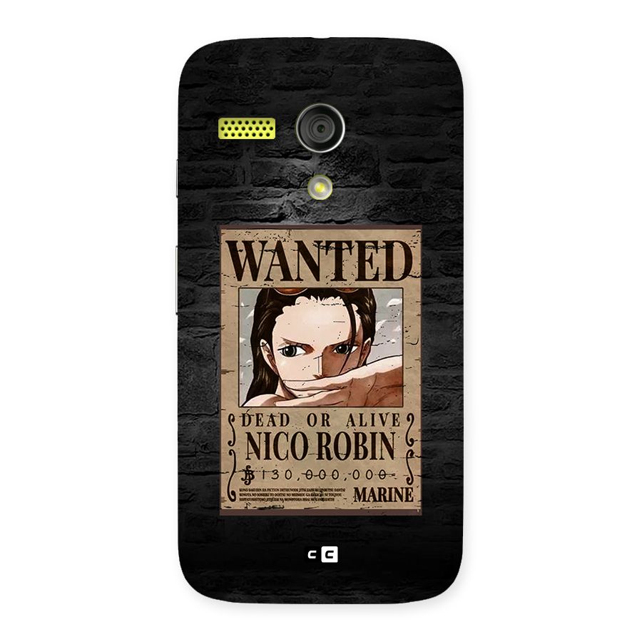 Nico Robin Wanted Back Case for Moto G