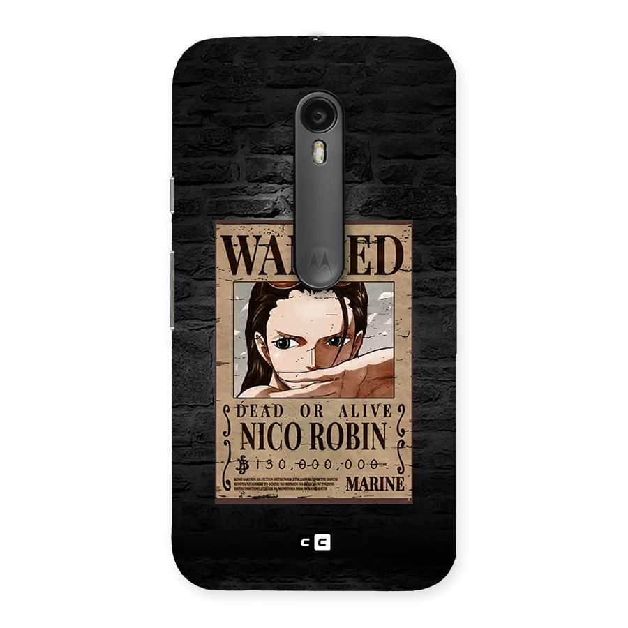 Nico Robin Wanted Back Case for Moto G3